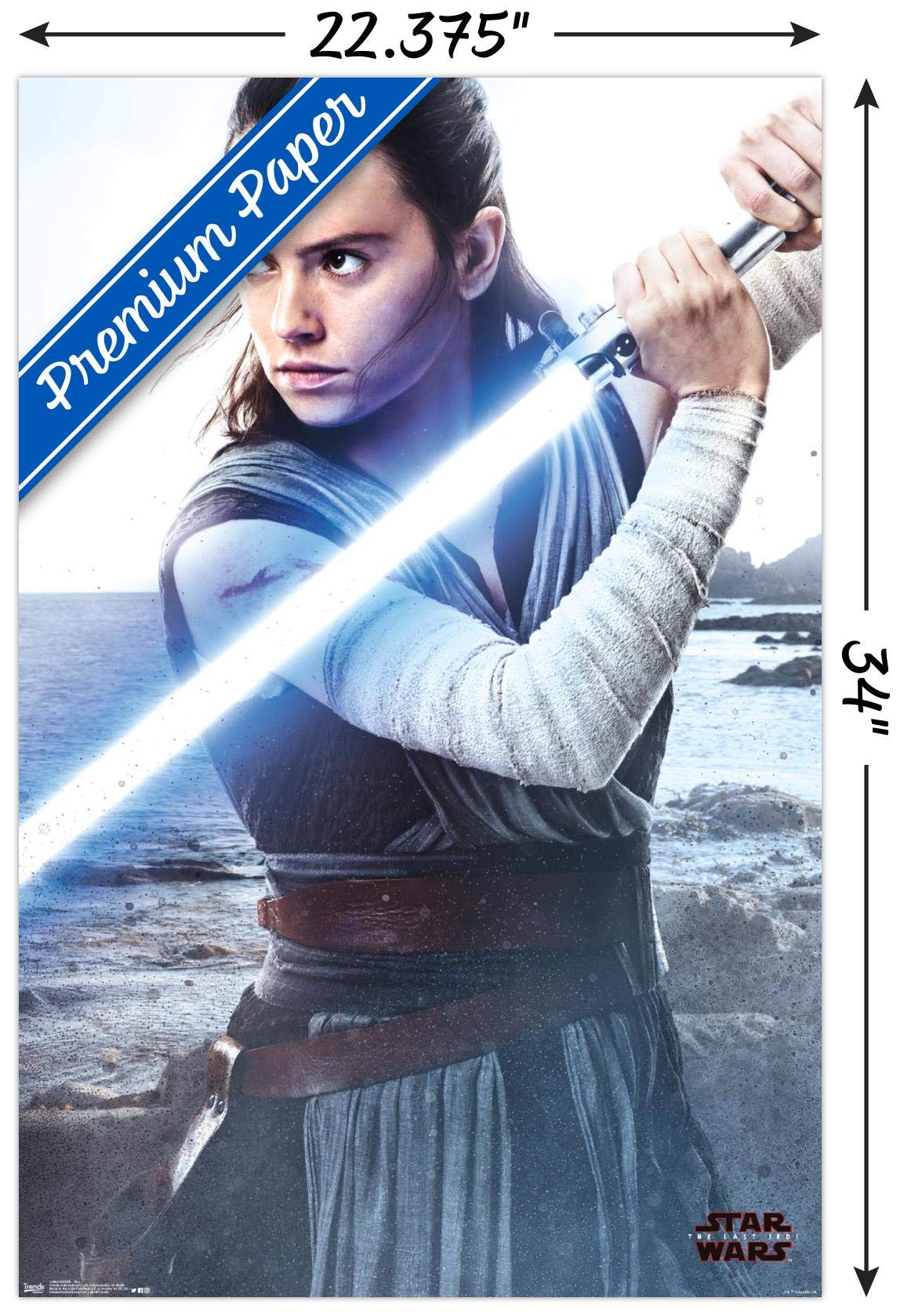Amazon.com: Trends International Star Wars: The Last Jedi - Rey